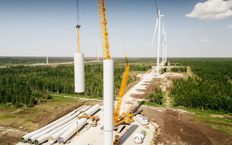 Tuuliku ehitus Sopi Tootsi tuulepark